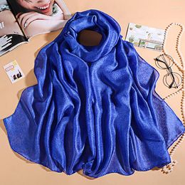 Scarves 180 80cm 2023 Fashion Dutch Linen Scarf Women's Korean Edition Pearl Gloss Long Smooth Shawl