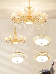 Pendant Lamps European Luxury Crystal Living Room Chandelier Bedroom Dining Beauty Salon Lighting 15 Creative El Broccoli