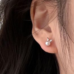 Stud Earrings Kinel Real 925 Sterling Silver Original Certified Ear Pearl For Women Exquisite Cute Daily Matching Jewelry