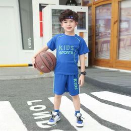 Clothing Sets 2PCS Kids Sports Children's Quick Drying Sportswear Basketball Clothes Breathable Summer Cloth T shirt Boys Girls 230630