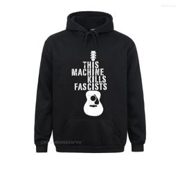 Men's Hoodies Men Women For This Machine Kills Fascists Acoustic Electric Guitars Music Tees Teenaged Clothing Crazy Streetwear