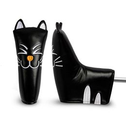 Golf Bags Playeagle Cute MeowMeow Cat Style Club Black Grey White Blade Putter Headcover Animal Head Cover 230629