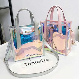 Evening Bags Women PVC Shoulder Bag Fashion Large Capacity Transparent Clear Handbag Messenger Hand Bags Jelly Candy Colour Crossbody Bag Tote J230630