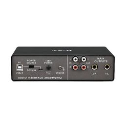 Guitar Teyun Q24 Professional Audio Sound Card with Electric Guitar Monitor Recording Live Broadcast for Singing Computer Pc Studio