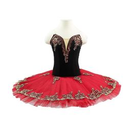 Spanish red Black professional tutu ballet for Girls Practice Adult ballet costumes red ballet tutu Don Quxote264i