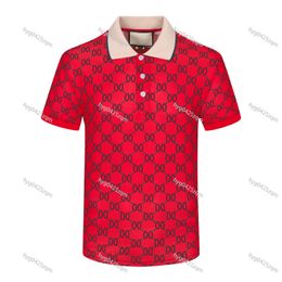 2023ss Summer Luxury Italy Polo Designer Shirts High Street Embroidery Garter Snakes Little Bee Printing Clothing Mens Brand Polos Shirt M-3XL