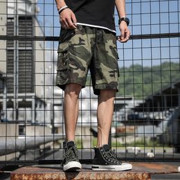 Mens Shorts Summer Cotton MultiPocket Camo Cargo Fashion Beach Pants Trend Loose HighQuality Large Size Sports 230629