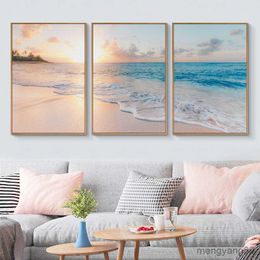 Other Home Decor Charming Beach Holiday Seascape Posters Landscape Simple Nordic Print Poster Canvas Painting Blue Art Pictures Travel Decor R230630