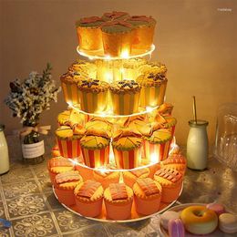 Festive Supplies 4/5 Layers Acrylic Wedding Cake Stand Crystal Cup Display Shelf Cupcake Holder Plate Birthday Party Decoration Stands