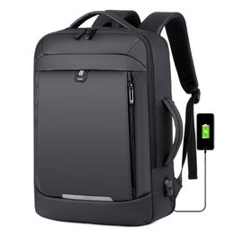 School Bags 17 Inch Business Laptop Backpack Waterproof Notebook For Men Book Bag Expandable Multifunction USB Charging Man Backpacks 230629