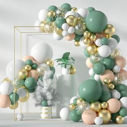 Party Decoration Green Balloon Garland Arch Kit Wedding Chrome Latex Globos Happy Birthday Decor Baby Shower Balloons Set