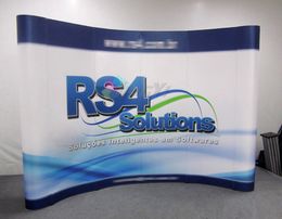 Promotion Portable Backdrop Custom Fabric Pop Up Booth Advertising Trade Show Display Stand Exhibition Wall Banner