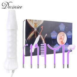 Face Care Devices 7 In 1 High Frequency Electrode Wand Electrotherapy Glass Tube Beauty Device Acne Remover Face Hair Body Skin Care Skin Tighten 230629