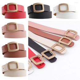 Belts Fashion Wild Skirt Casual All-match Gold Pin Buckle Waistband Ladies Dress Leather Wide Belt Pants Bands
