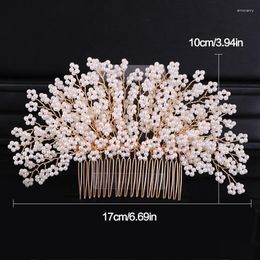 Hair Clips & Barrettes Wedding Crystal Peals Combs Bridal Accessories Jewellery Luxury Women Head Ornaments Headpieces For Bride Gifts Stre22