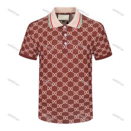 2023ss designer stripe polo shirt t shirts snake polos bee floral embroidery mens High street fashion horse polo T-shirt ww