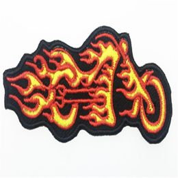 Cheapest Fire Motor Embroidery Iron On Vest Patch Sew On Any Garment Badge Leather Rider Emblem 4 Whole Patch 216w
