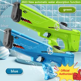 Sand Play Water Fun Large Capacity Water Guns Shark Adult Automatic Electric Water Gun Children Outdoor Beach Games Pool Summer Toys High Pressure 230629