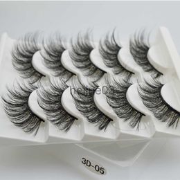 False Eyelashes QSTY 5 Pairs 3D Mink Hair False Eyelashes Thick Curled Full Strip Lashes Eyelash Extension Fashion Women Eyes Makeup x0630