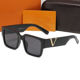 Designer Men's Rectangle Sunglasses Fashion Women's Eyeglasses Simple Letter Glasses 6 Colours