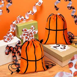 10pcs Cycling Bags Soccer Basketball Printing Large Capacity Sport Gym Drawstring Backpack Bag Mix Colour