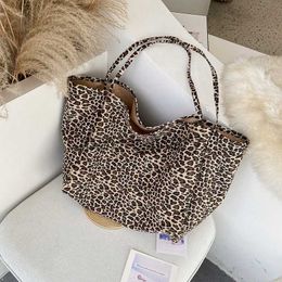 Evening Bags Dome Cameras Large Capacity Leopard Print Tote Bag Canvas Handbag Female Women Fashion Casual Shopping Eco Friendly Shoulder Bag J230630