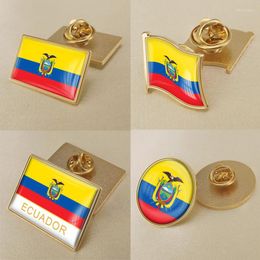 Brooches Coat Of Arms Ecuador Ecuadorian Map Flag National Emblem Flower Brooch Badges Lapel Pins