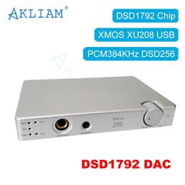 Connectors Akliam Ti Dsd1792 Dac Desktop Xmos Usb Coaxial Opt Decoding Class A Headphone Amplifier Dsd256 Sound Decoder