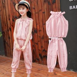 Clothing Sets Girls Summer for Suit 2023 Cute Children s Casual Fashion Two Pieces 2 To 12 Years Old Kids Vest Clothes Trousers 230630