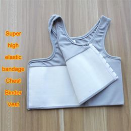 Upgraded Chest Binder tomboy Breast Crop Top Bralette Waist Corsets Buckle Lesbian women Chest Binder Tank Top Tomboy Bandage LJ202326