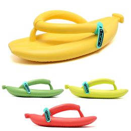 Sandals Fruit series banana shoes beach shoes slipper women RedFluorescent Green Green Yellow womens Waterproof Shoes