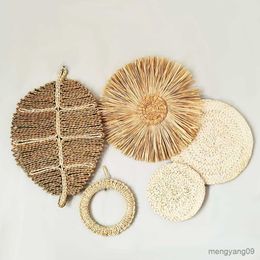 Other Home Decor Seaweed woven plate home creative straw woven plate decorative hanging plate porch woven hanging plate R230630