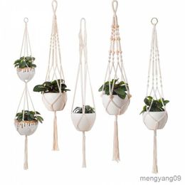 Other Home Decor Handmade Flower Pot Hanger Hanging Baskets Plant Holder for Decoration Countyard Plant Garden String Bag Decoration R230630