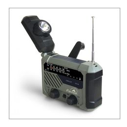 Radio Handcranked Power Generation Emergency Disaster Prevention Multifunction Flashlight Radio Solar Usb Charging