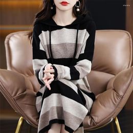 Casual Dresses Sweaters Long Sleeves For Women Party Pullovers 2023 Styles Autumn Winter Soft Skirts Ladies Female Clothing B01