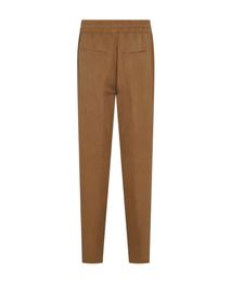 Mens Pants Khaki Silk Long Causal Pants Trousers with Pockets