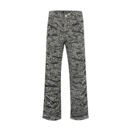 Men s Jeans High Street Camouflage Pants Fashion Streetwear Vibe Style Camo Denim Trousers Loose Fit Hip Hop Bottoms 230629