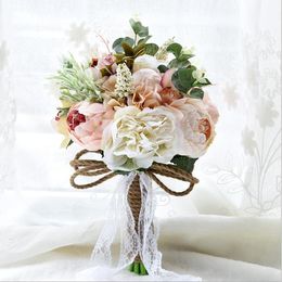 Wedding Flowers Perfectlifeoh Artificial Satin Roses Bridal Bouquets Rustic BouquetWedding