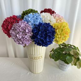 Decorative Flowers Simulation Brushed Hydrangea Fake Flower Home Living Room Dining Table Display DIY Wedding Decoration Artificial