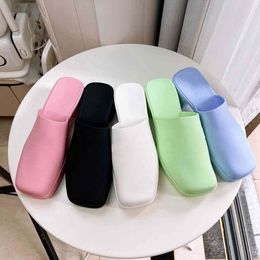 Charming Women's Slippers Designer High Heel Jelly Shoes Sandals Candy Slippers High Heel Platform Shoes Women's Sexy and Comfortable Beach Slippers 35-40