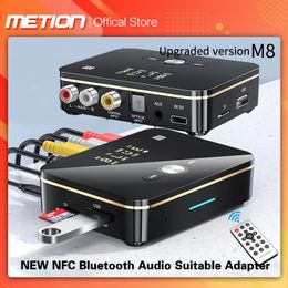 Connectors 2021 New Upgraded Nfc Receiver Transmitter Bluetooth 5.0 Fibre Coaxial 3.5mm Aux Jack Usb Wireless Audio Adapter Car Computer