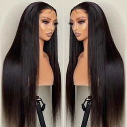 13x4 Straight Lace Front Wig Pre Plucked 100% Human Hair Lace Frontal Wig For Women Transparent HD Lace Frontal Wig Remy