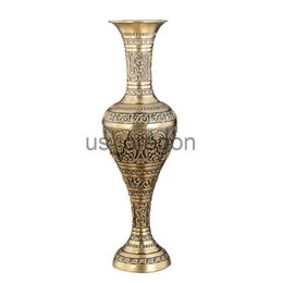 Vases H38cm Europe Large Tabletop Metal Tall Vaae Vases Decoratifs For Coffee Table Decor Dekoration Home Luxury V02 x0630