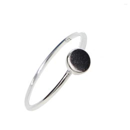 Cluster Rings High Polished Dainty Simple Jewelry Design Small Tiny Round Dots 925 Sterling Silver Thin Geometric Ring