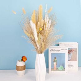 Dried Flowers Reed Flower Arrangement Natural Grass for Modern Home Office Decoration Party Backdrops Wedding Supplies