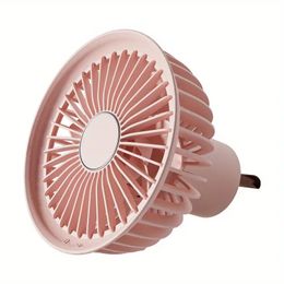 1pc Small Personal USB Desk Fan, Portable Fans, Quiet Operation And 360°Air Supply, Adjustable Angle Bedside Table Fan For Office, Bedroom, Pets Fan -NO Stand