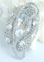 Brooches Wedding Bridal Rhinestone Crystal Teardrop Brooch Pin Bridesmaid Jewellery EE06048C1