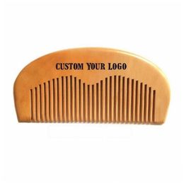 Other Festive Party Supplies Wood Comb Custom Logo Handmade Beard Combs Laser Engraved Natural Hair Brushes Favors Moq 50 Dhwjh