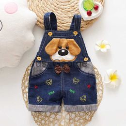 Clothing Sets IENENS Summer Kids Baby Boys Jumper Pants Denim Shorts Jeans Overalls Toddler Infant Girl Playsuit Clothes Clothing Trousers J230630