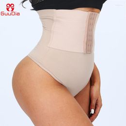 Women's Shapers GUUDIA High Waist Tummy Control Sexy Thong Women Panties Firm Compress Girdle Trainer Cinchers BuLifter